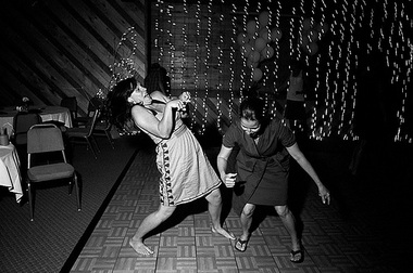 two women dancing