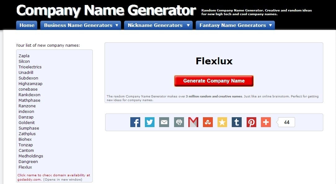 Generate Random And Creative Name With One Click