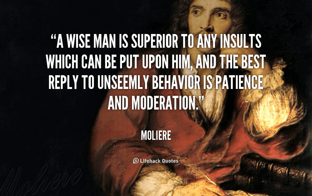 A Wise Man is Superior to any Insults which can be Put Upon him.