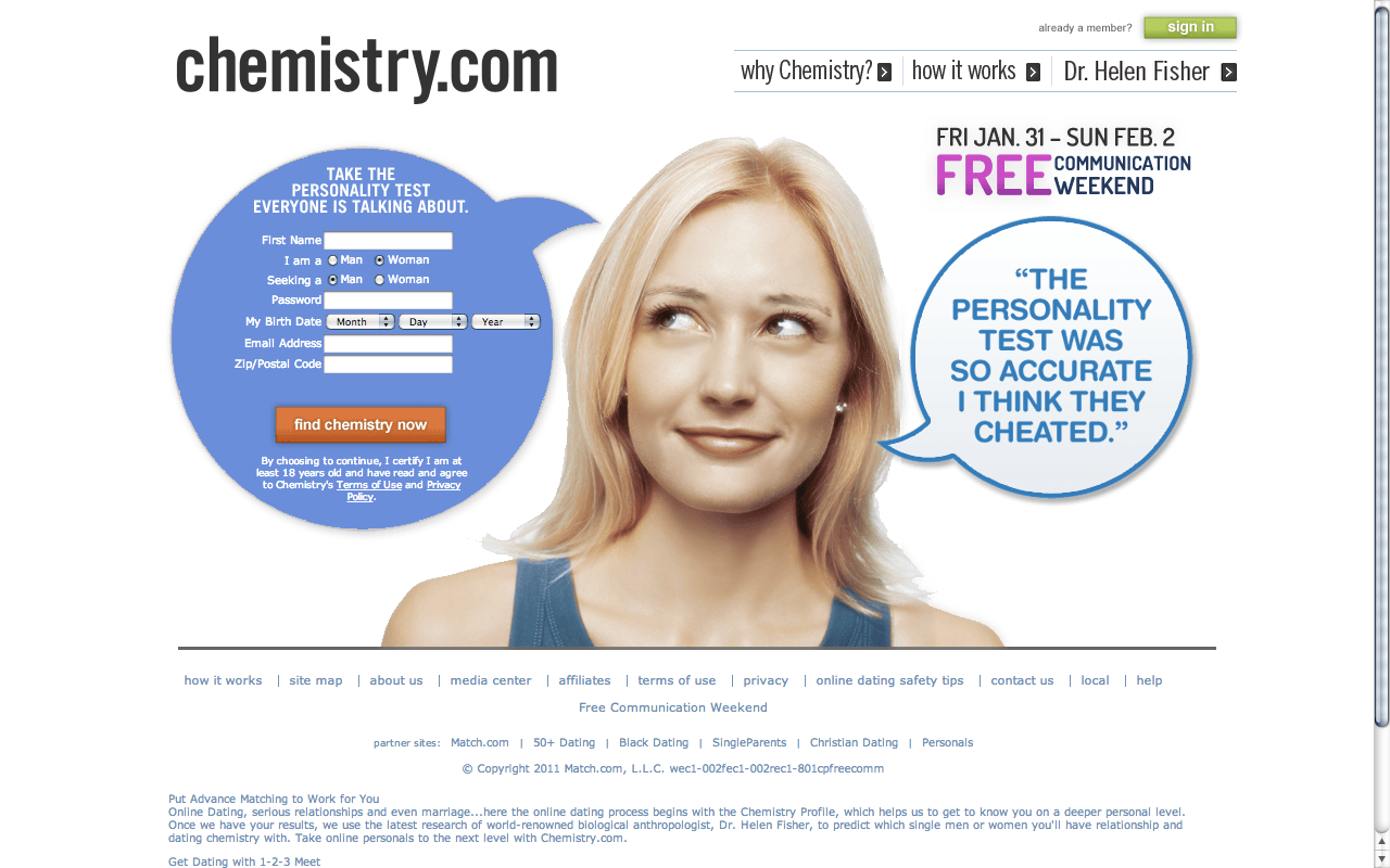 Chemistry.com screenshot