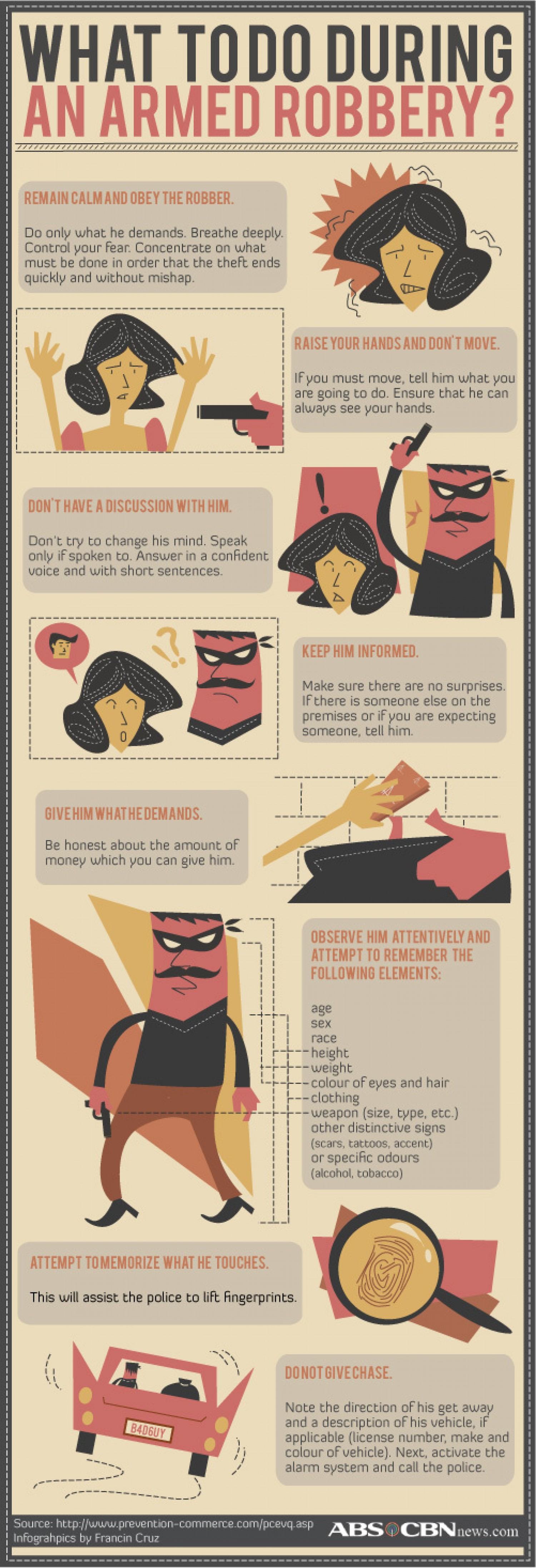 What to Do During an Armed Robbery Infographic