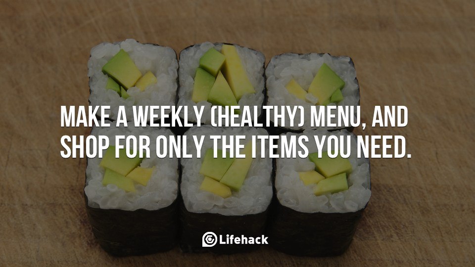 Make a weekly (healthy) menu