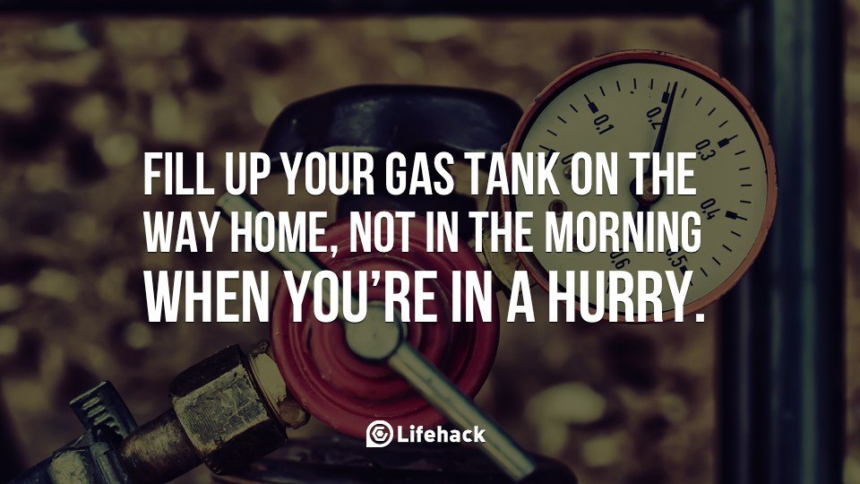 Fill up Your Gas Tank on the Way Home