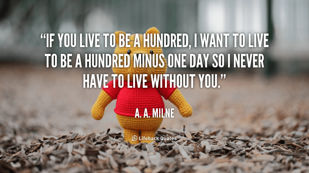 If you Live to be a Hundred. – A. A. Milne