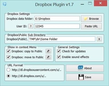 Dropbox Copy Plugin