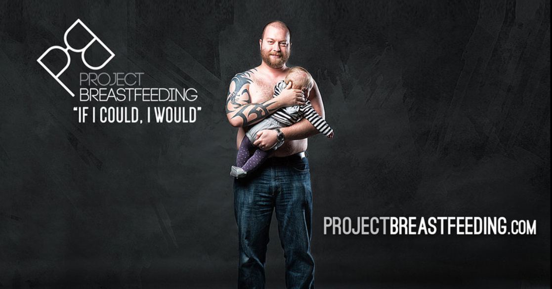 Photographer Captures Men ‘Breastfeeding’ Their Children To Raise Awareness
