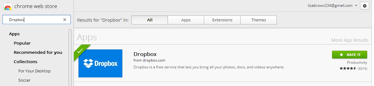 Dropbox Extension for Chrome