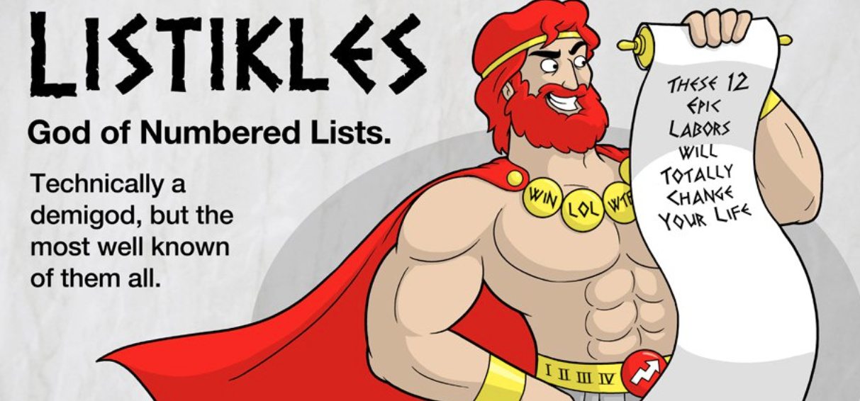 The 13 Gods of the Internet: All Hail Listikles!