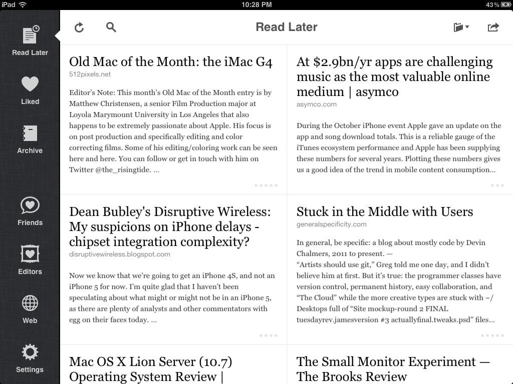 Read Articles Offline Using Your Mobile Device With Instapaper