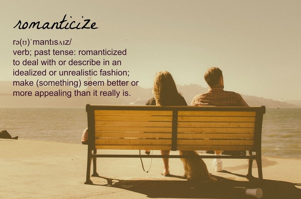 romanticize; couple on pier  