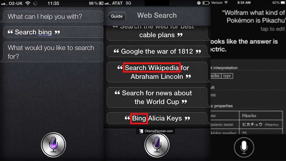 Siri tricks - multiple search engines