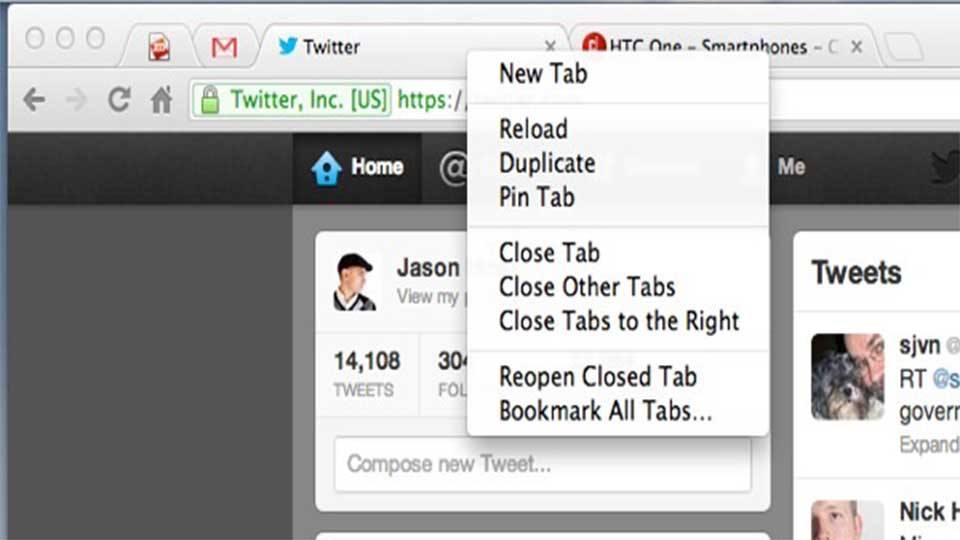Chrome pin tabs bookmarking sites