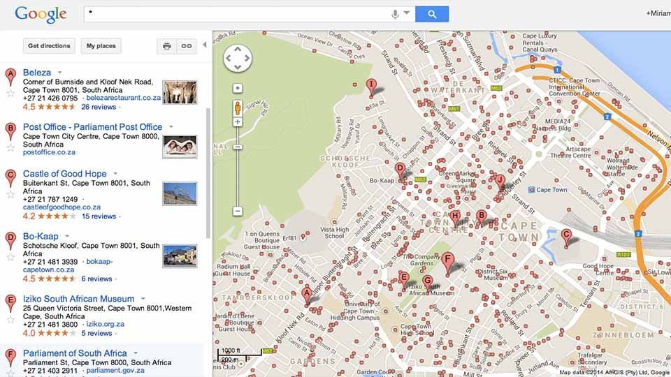 Google Map tricks - asterisk