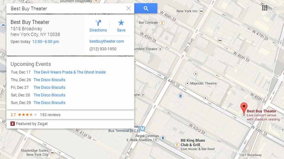 Google Map tricks - upcoming events