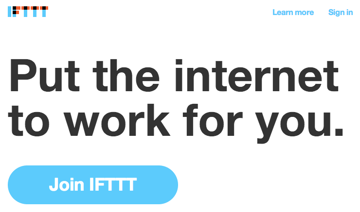 IFTTT: Automate online tools