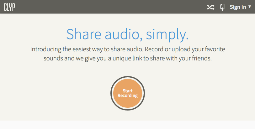 Clyp.it: Free and simple audio sharing