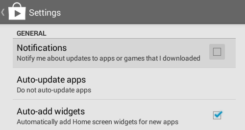 6. disable update notifications