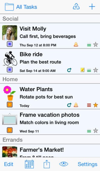 Errands to-do list for iphone
