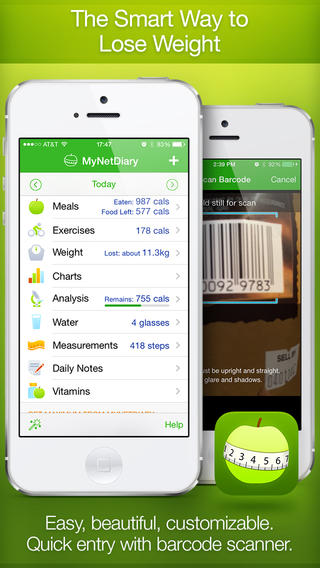 MyNetDiary calorie counter for iPhone