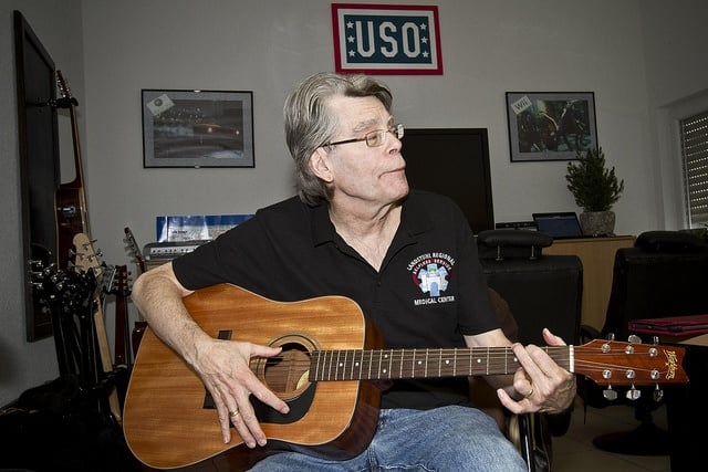 Famous Fiction Writer Stephen King Playing Guitar