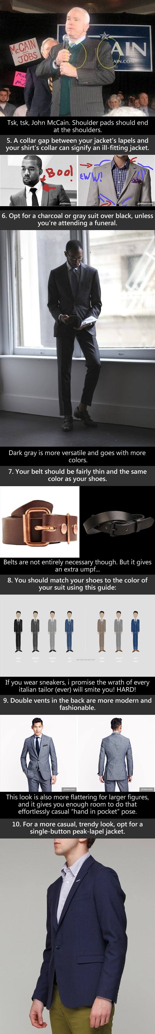 Ten Rules to Suit Wearing