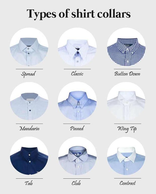 the collar types a shirt can have