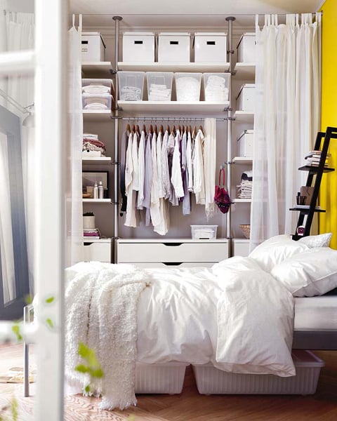 Room Without A Closet, Clothing Storage Ideas No Closet Doors