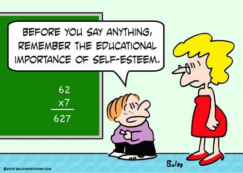 self esteem and math