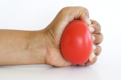 Stress ball squeeze