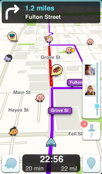 waze social traffic app for iphone