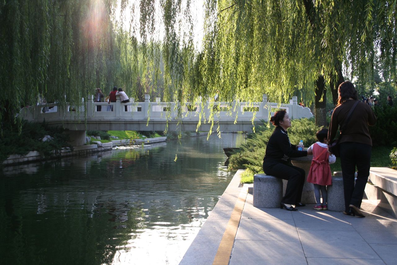 People Relaxing in a Beijing Park