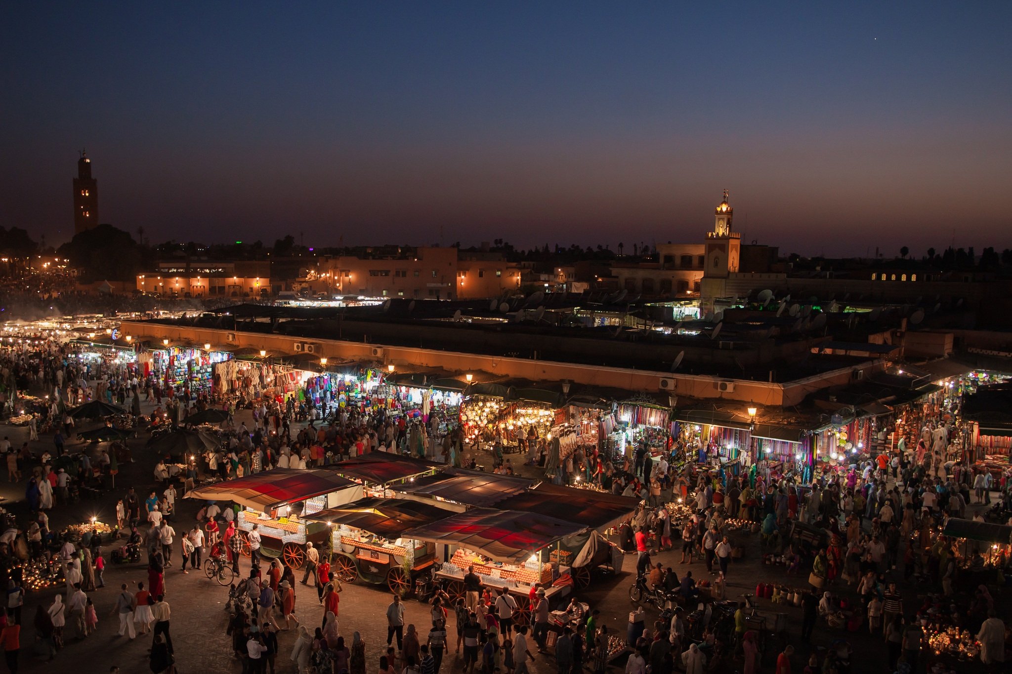 Place Jemaa el-Fna - Marrakech - Morocco - Maroc - Maroko - Μαρόκο - Fas - Marruecos - Marokko - Марокко - Night - Nuit - Photo Image Photography