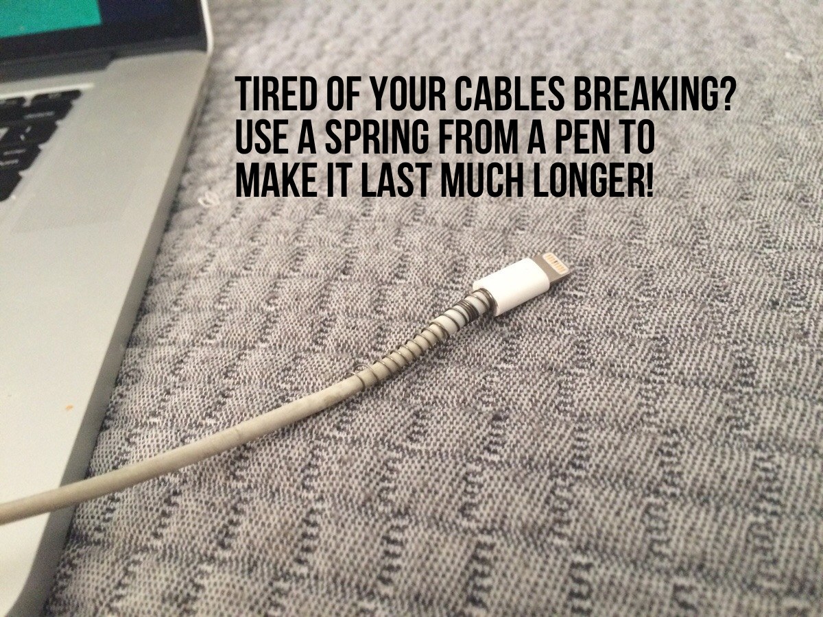 1 Minute Life Hack: Cables protection