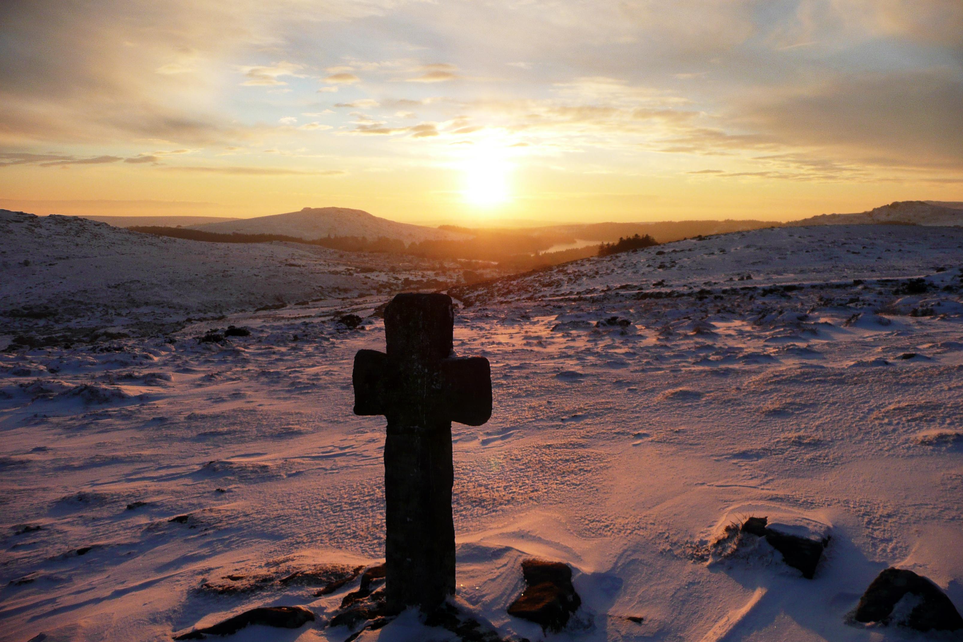 Newleycombe Cross In Snow