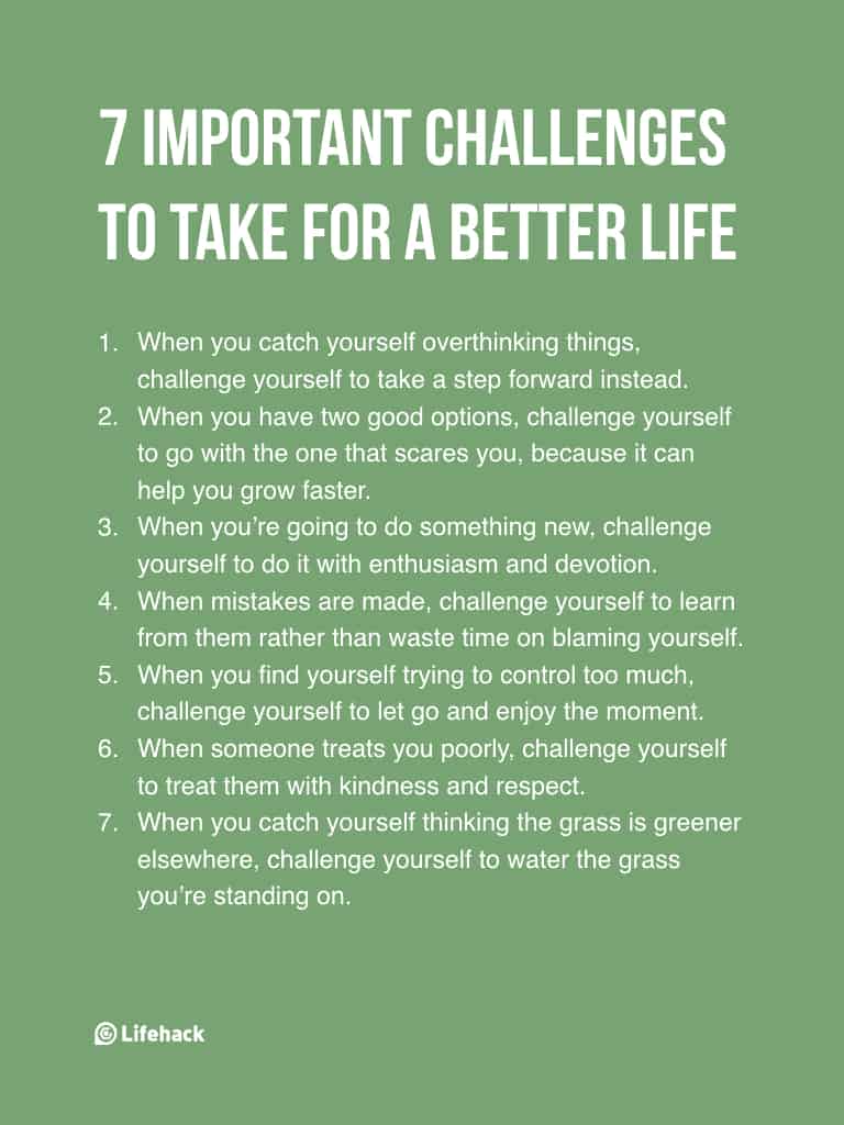 better life challenges