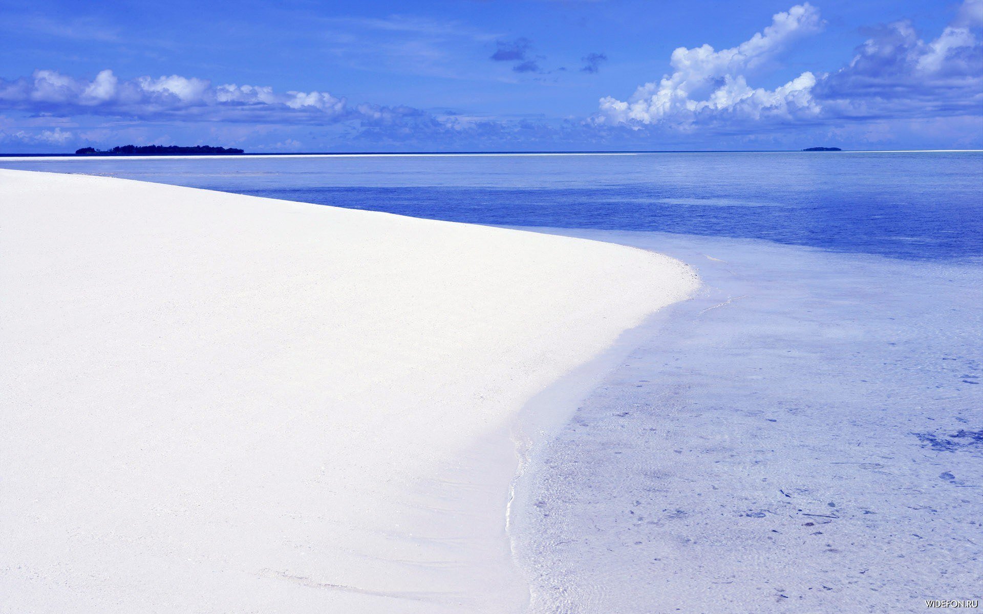 White sand and crystal clear water