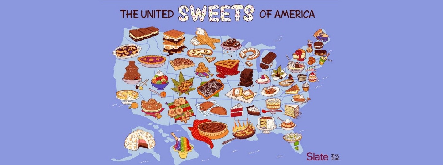 You&#8217;ve Got to See This Map of the United States Organized by Desserts!