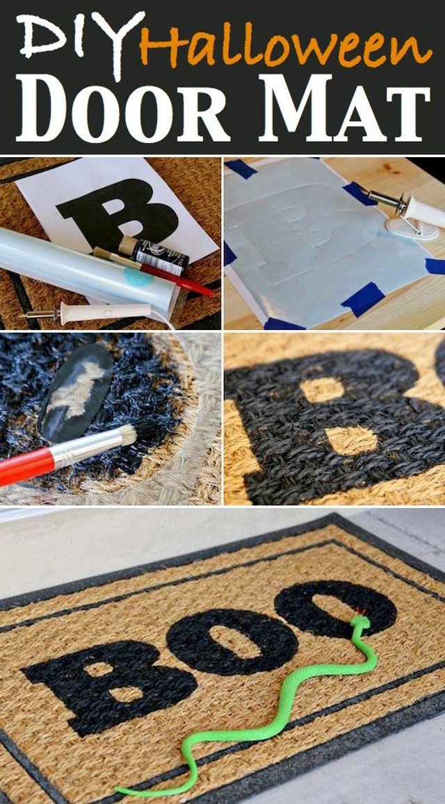 16-Easy-But-Awesome-Homemade-Halloween-Decorations-door-mat