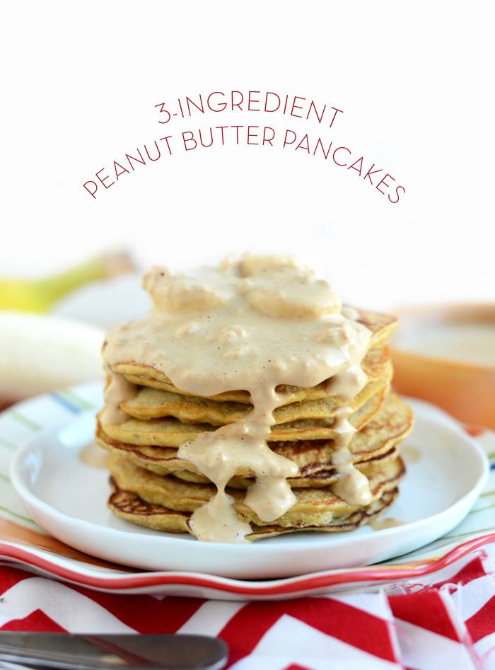 3 ingredient peanut butter pancakes