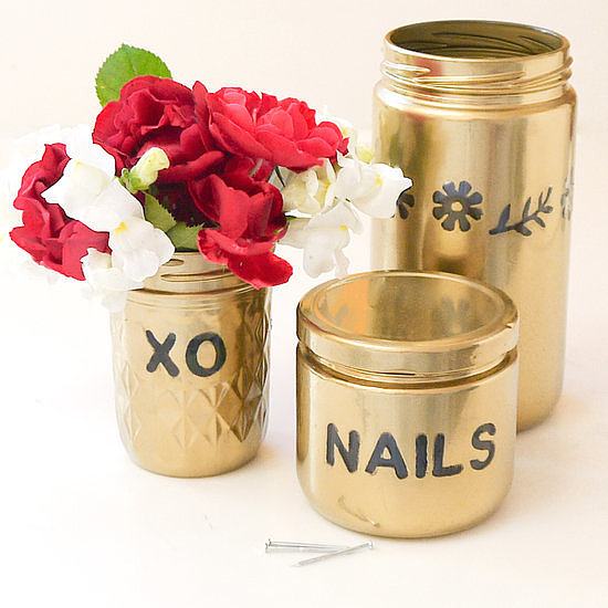 Gold-Spray-Painted-Jars