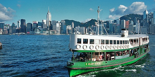 the Star ferry in hong kong