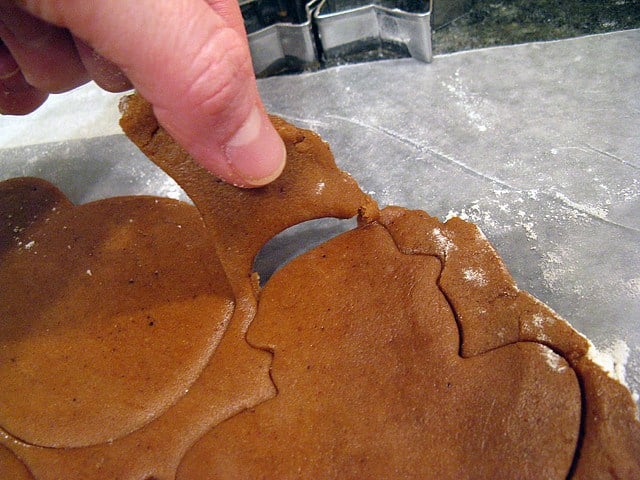 hand gingerbread dough