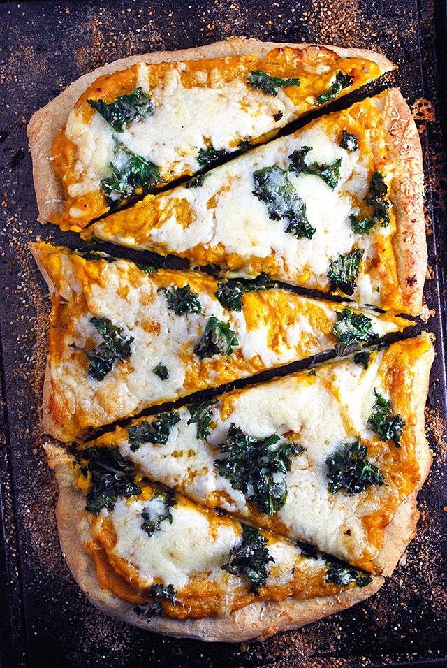 Butternut Squash and Kale Pizza