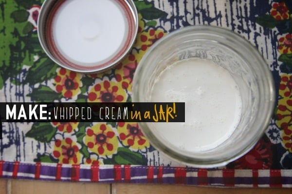 Whipped Cream in a Jar