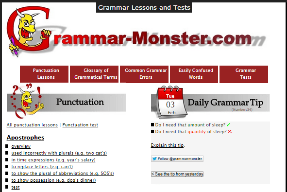 Grammar monster