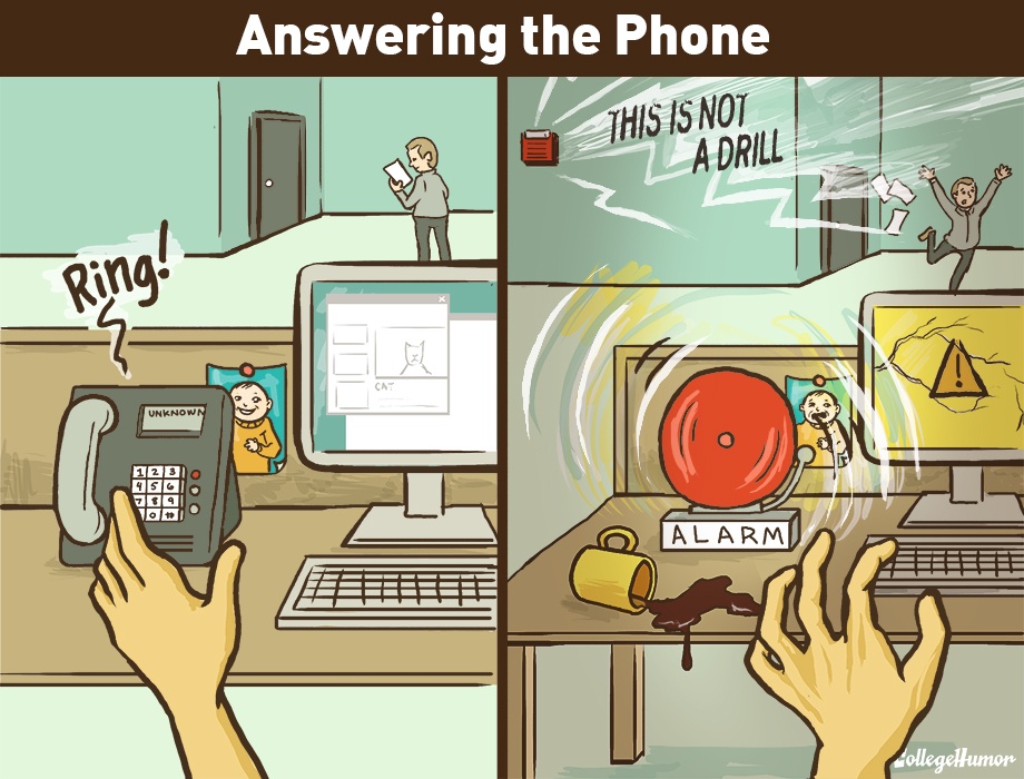 answering the phone