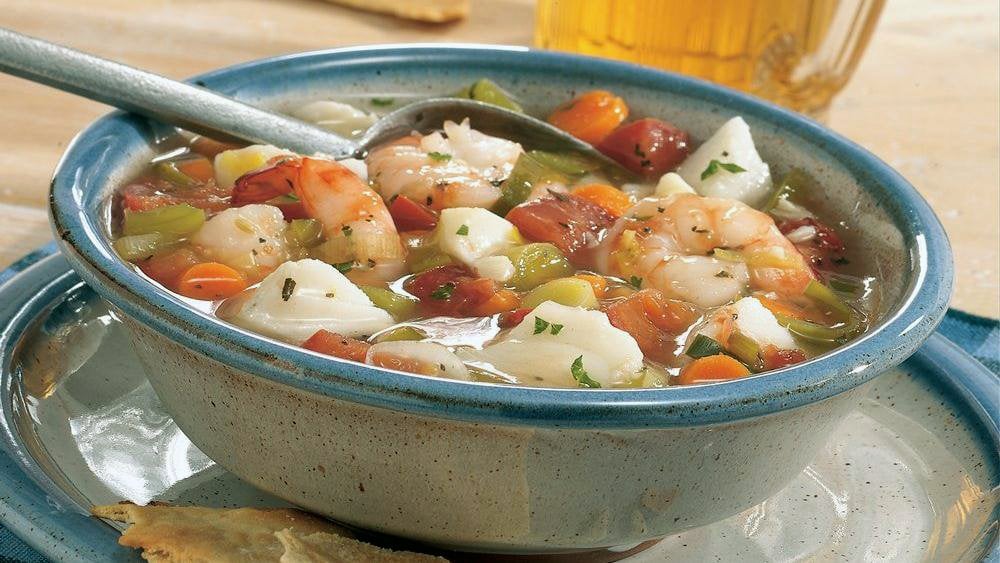 Slow cooked seafood