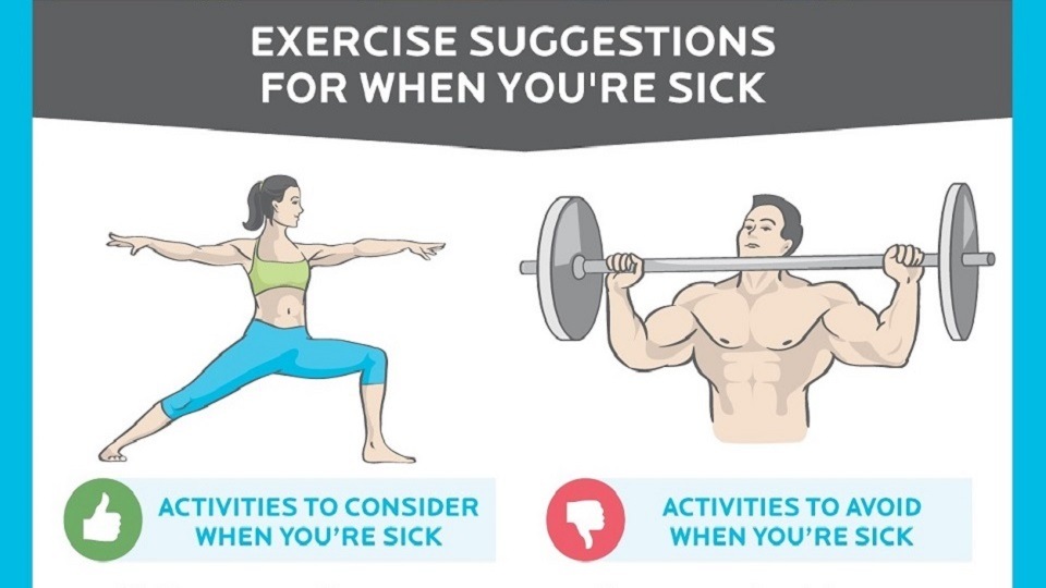 exercise or rest when sick