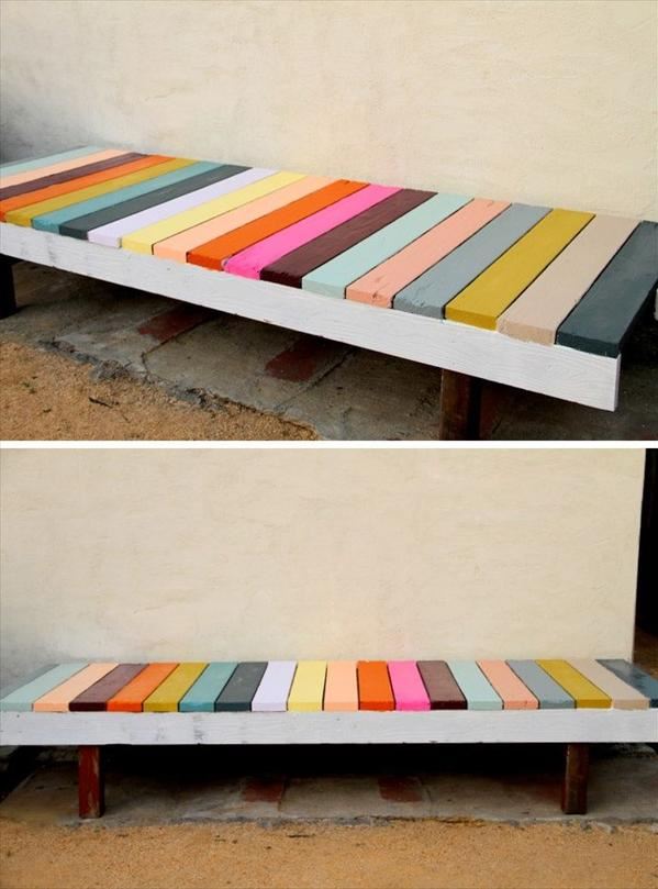 Garden Bench Multi-Colored