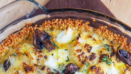 Roasted Cauliflower, Mushroom and Goat Cheese Quiche with Quinoa Crust 800 4272